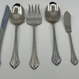 5 Piece Oneida Canada Stainless Bancroft Serving Spoon Fork Butter Knife‎